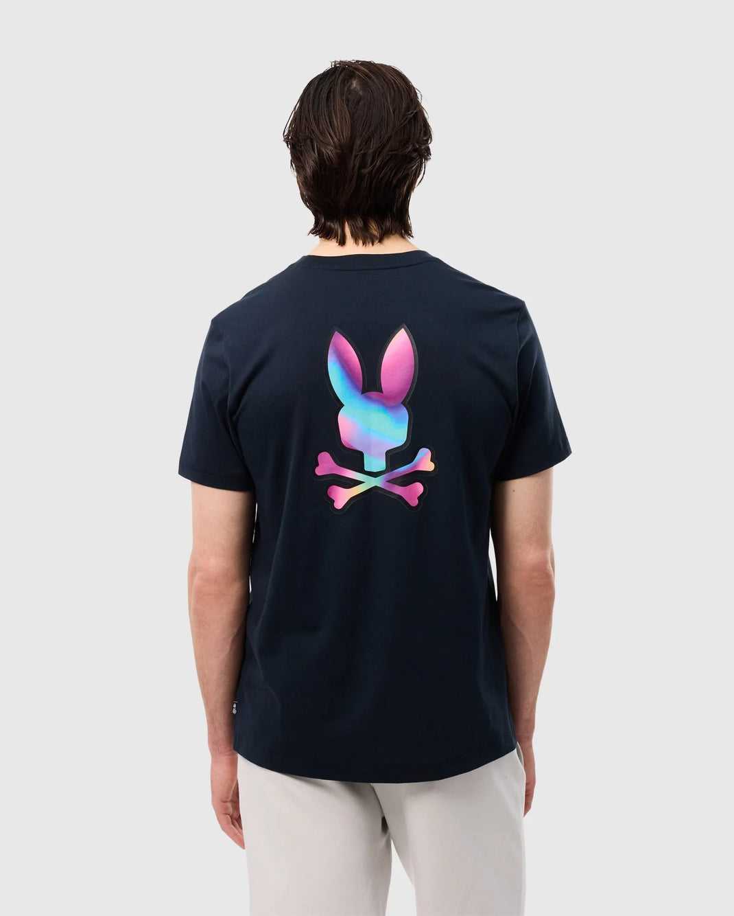 Tees Psycho Bunny Tyler Back Graphic Tee Bleu Marine Homme | BMX-66527334